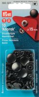Set rezerve - capse metalice ANORAK 15 mm finisaj negru