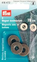 Articole geantă: Nasturi magnetici aplicabili, 19mm, finisaj alamă