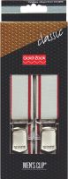Bretele pantaloni - CLASSIC, 125cm 30mm - gri/roșu