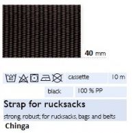 Chinga neagră 40 mm (curea, geantă, rucksac)