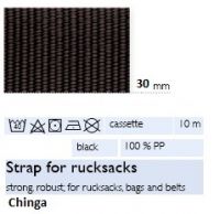 Chinga neagră 30 mm (curea, geantă, rucksac)