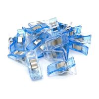 20 clipsuri plastic albastru pentru fixare tipare si materiale, deschidere maxima 1.4 cm, BabySnap