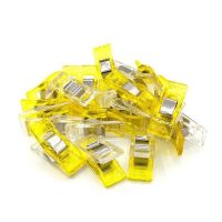 20 clipsuri plastic galben pentru fixare tipare si materiale, deschidere maxima 1.4 cm, BabySnap