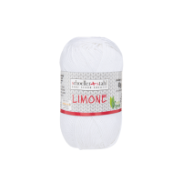 Fir 100% bumbac Limone pentru tricotat si crosetat, 125 m, 6 Alb stralucitor, Scholler