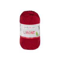 Fir 100% bumbac Limone pentru tricotat si crosetat, 125 m, 78 Rosu Rubin, Scholler