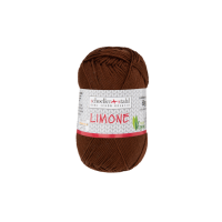 Fir 100% bumbac Limone pentru tricotat si crosetat, 125 m, 84 Maro nuca, Scholler